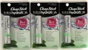 ChapStick Total Hydration Cooling Peppermint Non-Tinted Lip Balm Care Lot of 3
