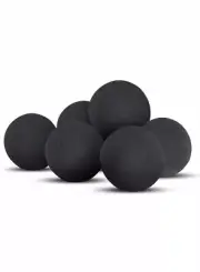 Ceramic Fire Balls, 5 Inch Set of 6 Round Fire Stones Reusable Fireballs Black
