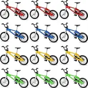 12 Pieces Finger Bikes Mini Extreme Sports Finger Bicycle Miniature Metal for Creative Game Party Favors Gifts