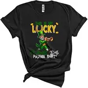 [Generic] This is My Lucky St. Patrick's Day Pajama Shirt, Lovely Leprechaun Trumpet Squad, Shamrock Unisex T-Shirt