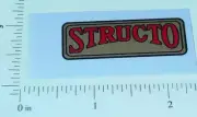 Structo Pre-War Metallic Gold/Red Logo Sticker ST-060