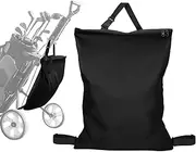 Push Cart Golf Bag - Black Drawstring Golf Cart Bag | Closure Push Pouch, Outside Sporting Accessory, Backside Extension for Outside Sporting