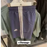 THREEG🐲ADIDAS 運動短褲 吸濕排汗 內搭緊身褲 透氣網布 經典 三線 輕量 深藍 男款 IC1485