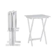 Linon Home Decor Fennec 15.75 in. L wood top Folding Tray White Accent Table