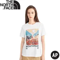 在飛比找momo購物網優惠-【The North Face】女 排汗短袖T恤 AP《白印