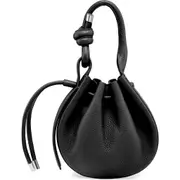 behno Mini Ina Pebble Leather Crossbody Bag in Black at Nordstrom One Size