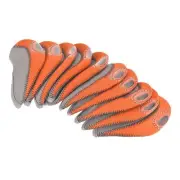 10Pcs Golf Club Iron Head Covers with Visible Window Protector Gray, Orange