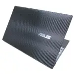 【EZSTICK】ASUS ZENBOOK 14 UM425 UM425QA 黑色卡夢紋 機身貼(含上蓋貼、鍵盤週圍貼、底部貼 共三張)