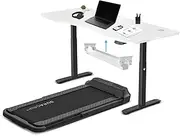 [Lifespan Fitness] V-Fold Treadmill with Cable Management ErgoDesk Automatic 180 cm Standing Desk, White/Black