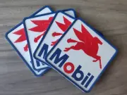 Set of 4 Mobil Pegasus rubber Drink Coasters bar mat runner