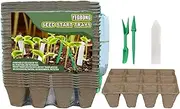 zolyet 24PCS Starter Trays Kit 12 Cells Biodegradable Pots for Planting s Organic Pla Starter Kit with Pla Labels Transplanting Tools 24PCS