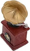 JECOMPRIS Faux Phonograph Model for Home Decor Vintage Decorative Resin Phonograph Miniature Retro Music Ornament for Parties and Photography Props Centerpiece for