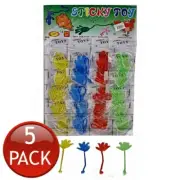 5 x 20pcs Sticky Stretchy Small Snapper Hand Kids Novelty Trick Prank Game Toys