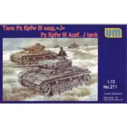 UNIMODELS UM 271 Plastic scale models kit Scale 1:72 Tank PanzerIII Ausf J
