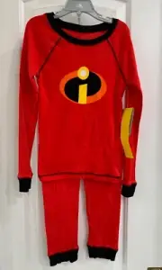 NWT Disney Store Incredibles 2PC Long Sleeve Tight Fit Cotton Pajama Set Size 7