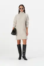 Asta Knit Dress White Marle Size 14 | Elka Collective