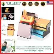 Metal Cigarette Case Set 20 Capacity Aluminum Hard Box Flip Top Closure Portable
