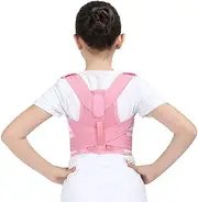 Corrector Adjustable Kids Back Brace Children Upper Support Belt Orthopedic Corset Spine Lumbar Brace, Prevent Humpback,Pink-Small,Pink-Small