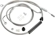 MoKitDora 12" Handlebar Extended Cable Kit Clutch Brake Lines for Harley 2021-UP Street Glide FLHX Electra Glide FLHT Road Glide FLTR Road King FLHR with ABS, Chrome