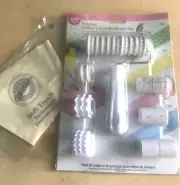 Wilton Fondant Ribbon Cutter/Embosser Set & piping bag lot