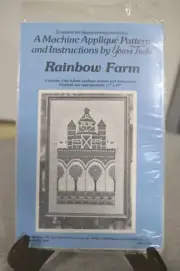 NEW 1979 Yours Truly Machine Applique Pattern "Rainbow Farm" #3083 USA Made