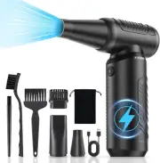 Compressed Air Duster, 200,000 RPM Electric Air Duster for Computer, 3 Gear Adju