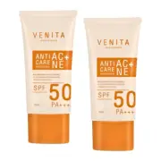 Venita Sunscreen Anti-Acne Care SPF50 PA+++ Control Oil Moisturize Skin 30ml x2