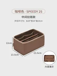 在飛比找樂天市場購物網優惠-包中包 內膽包 分隔袋 適用于speedy25內膽包lv包包