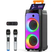 JYX karaoke Machine Bluetooth Speaker For Party Singing And Song with 2 Mics