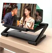 Phone Screen Magnifier 3D Screen Magnifier Amplifier, HD Amplifier Projector for Movies, Videos and Games. Foldable Phone Stand