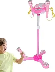 Children's Microphone with Stand, 35.04 x 13.78 x 10.63 Inch with Music, Karaoke Machine with Music, Educational Microphone Stand Game, Interactive Children, the Microphone for Children Fun