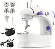 Best Sewing Machine 2024, 42-Piece Beginners Kit, Multifunctional Portable 6V Beginner Sewing Machine w/ 4 Stitch Patterns, Light, Foot Pedal