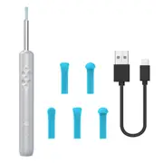Ear Wax Cleaner Earwax Removal Kit Wireless Otoscope with Camera -White