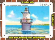 METAL SIGN - Maine Postcard - Spring Point Ledge Light, Portland Harbor, Maine