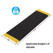 10"x31.5" 600lbs Ramp Aluminum Threshold Ramp Load Capacity Anti-Slip Surface