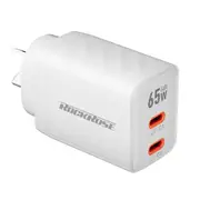 RockRose Casa II G65 - 65W PD , Dual USB-C Port 65W USB-C AC Wall Charger [RRTC46]