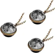 [SHERCHPRY] 3pcs Gold Necklace for Women Sky Pendant Retro Necklace Stainless Steel