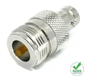 2pcs RF Coax N Adapter N Female to BNC Female Teflon Insulation Gold Pin