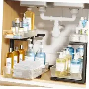 2 Pack Under Sink Organizer, 2-Tier Pull Out Cabinet Organizer, Elegant