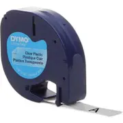 20 Pack Dymo 16952 Letratag Labelling Tape Plastic 12mmx4m Black On Clear Bulk