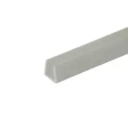 Outwater Plastics White 1/4" Styrene Plastic U-Channel/C-Channel