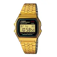 在飛比找momo購物網優惠-【CASIO 卡西歐】復古金色方型電子錶(A159WGEA-