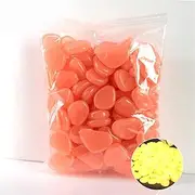 Glow in The Dark Pebbles, 300pcs Blue Glow Rocks Luminous Stone for Fish Tank, Pebbles Stones Rocks for Yard and Walkways Decor, DIY Decorative Luminous Stones (Color : Orange 1)