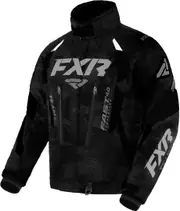 FXR Team FX 2-in-1 2023 Snowmobile Jacket, black-grey, Size XL for Men Black Grey