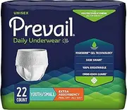 Prevail Extra Absorbency Incontinence Underwear Youth/Small Adult 22 Count Breathable Rapid Absorption Discreet Comfort Fit Adult Diapers