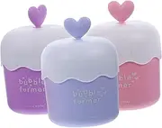 [ARTSEWPLY] 3pcs Gel Cleanser Maker Facial Foam Cup Face Wash Foamer Blue Pink Purple