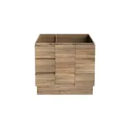 Forme Mont Albert 900 Freestanding Walnut Vanity - Left Hand Drawers