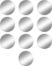 DARENYI 10 Pack 4 inch Round Mirror Sheets, Self Adhesive Mirror Tiles for Walls Decor, Acrylic Mirror Trays Circle Mirror Plates Round Mirror Bases for Table Centerpieces Wedding