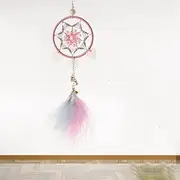 Wall-Mounted Dream Catcher Hand-Woven Furniture Decoration Materials Handmade Dream Catcher Children's Christmas Room Decoration (Color : Argento Size (Color : Argento, Size : As The Picture Shows)