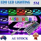 Waterproof 5050 RGB 5M 300 LED SMD LEDS Strip Light 12V + 44 KEY IR Controller